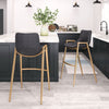 Desi Barstool (Set of 2) Black & Gold - Cozy Roots Decor