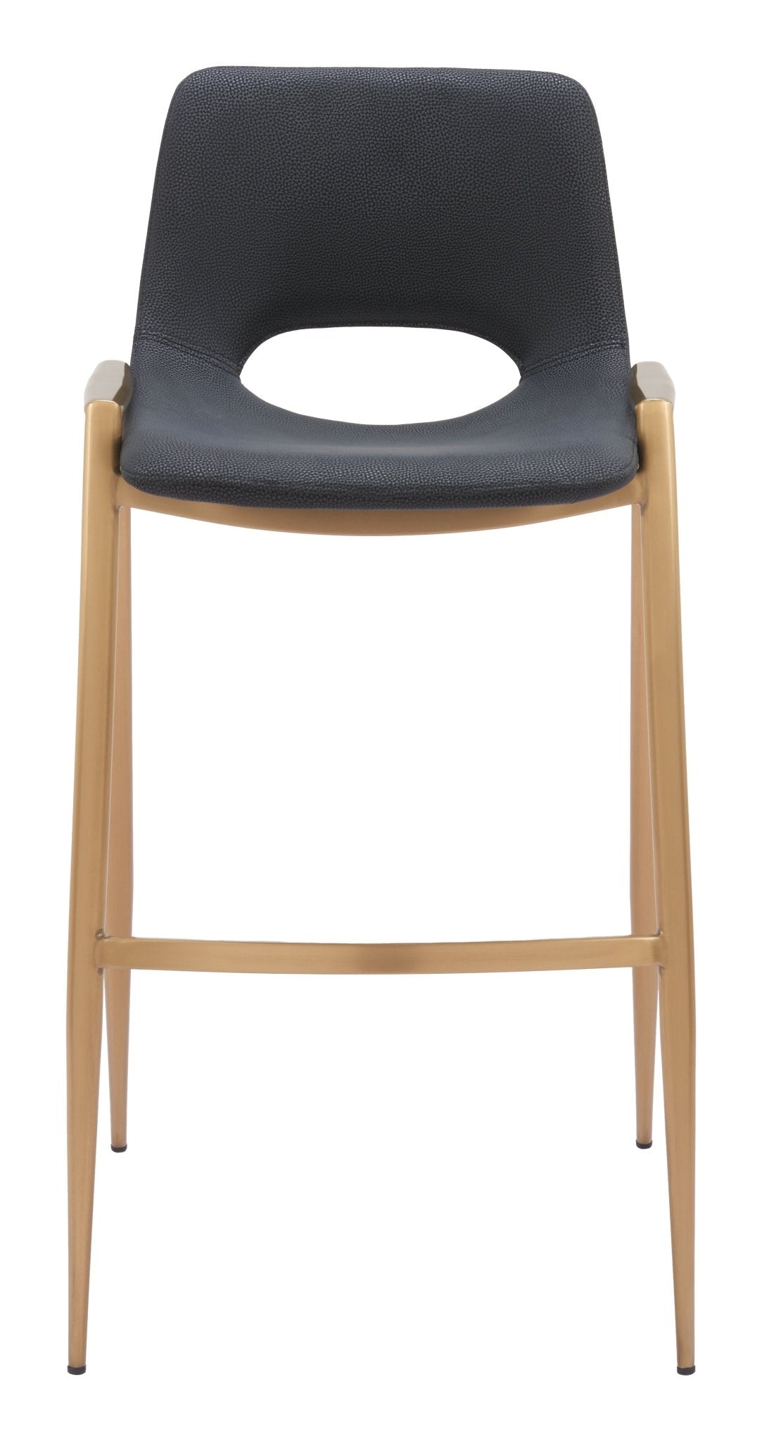 Desi Barstool (Set of 2) Black & Gold - Cozy Roots Decor