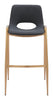 Desi Barstool (Set of 2) Black & Gold - Cozy Roots Decor