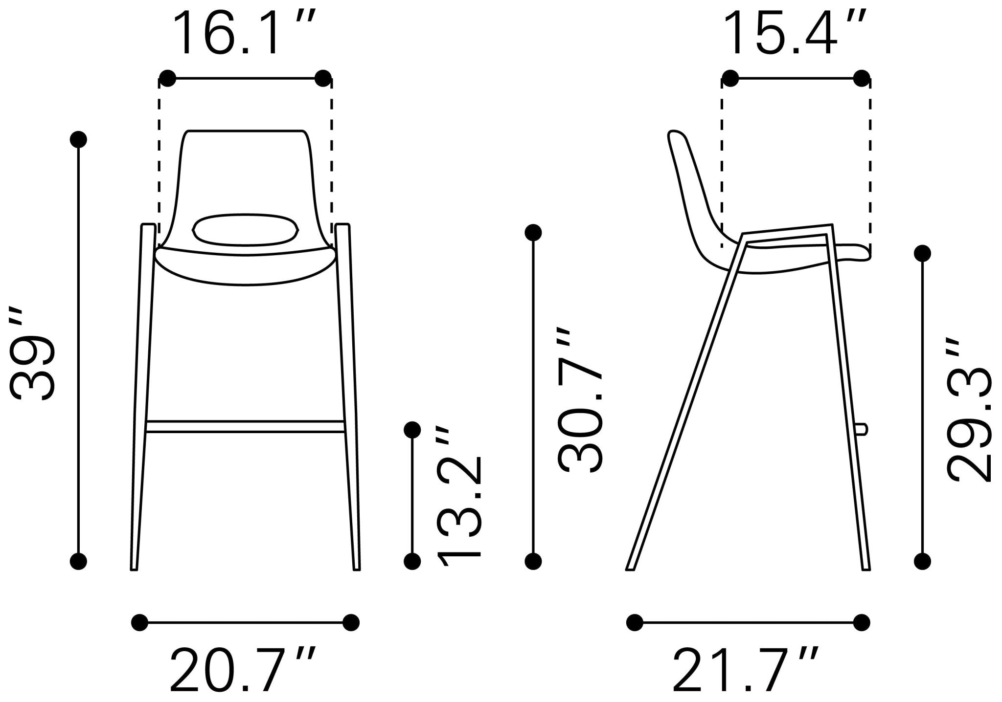 Desi Barstool (Set of 2) Blue - Cozy Roots Decor
