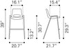 Desi Barstool (Set of 2) Blue - Cozy Roots Decor