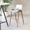 Desi Barstool (Set of 2) White & Walnut - Cozy Roots Decor