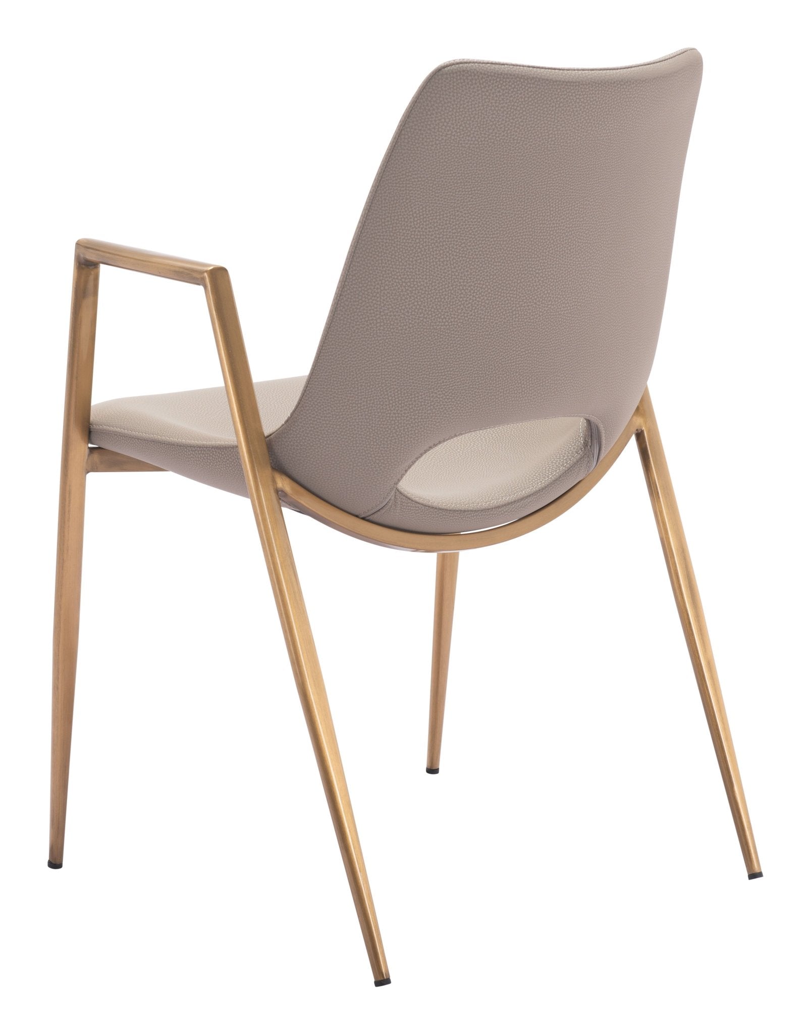 Desi Dining Chair (Set of 2) Beige & Gold - Cozy Roots Decor