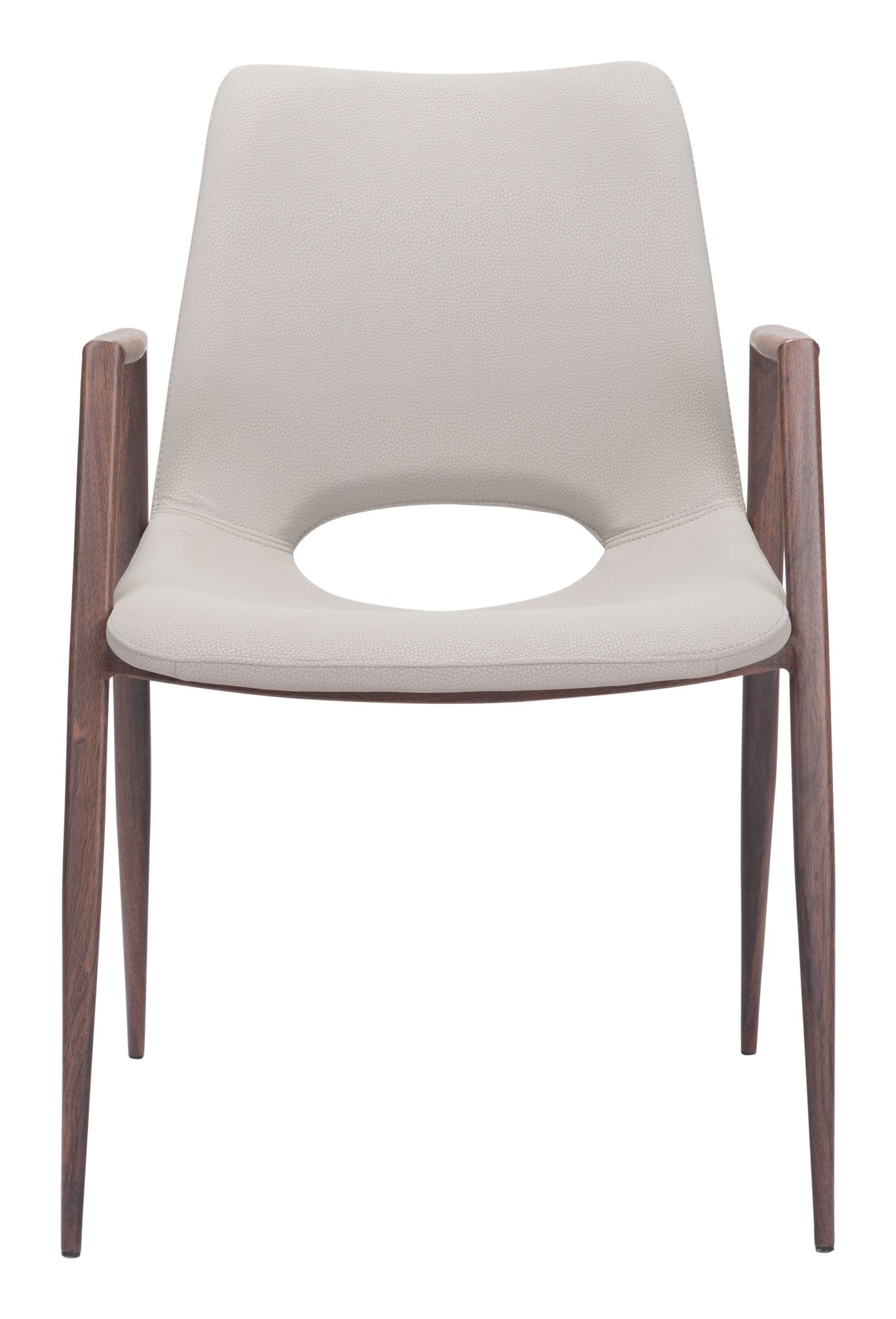 Desi Dining Chair (Set of 2) Beige & Walnut - Cozy Roots Decor