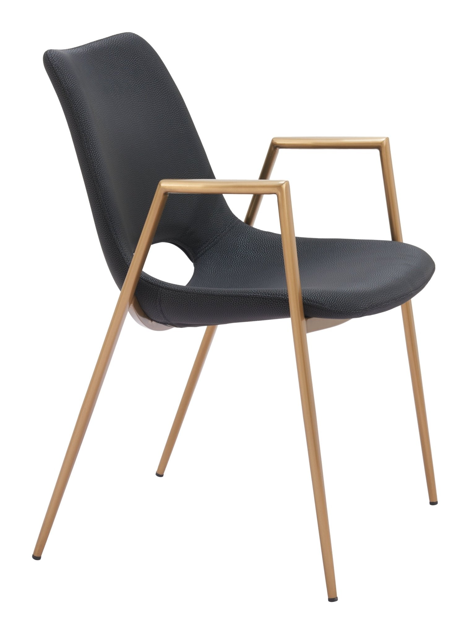 Desi Dining Chair (Set of 2) Black & Gold - Cozy Roots Decor