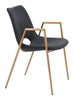 Desi Dining Chair (Set of 2) Black & Gold - Cozy Roots Decor