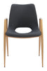 Desi Dining Chair (Set of 2) Black & Gold - Cozy Roots Decor