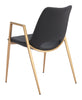 Desi Dining Chair (Set of 2) Black & Gold - Cozy Roots Decor