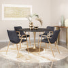 Desi Dining Chair (Set of 2) Black & Gold - Cozy Roots Decor