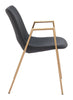 Desi Dining Chair (Set of 2) Black & Gold - Cozy Roots Decor
