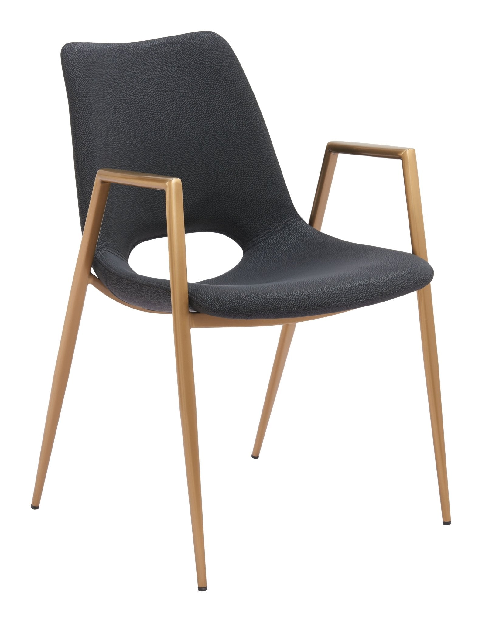 Desi Dining Chair (Set of 2) Black & Gold - Cozy Roots Decor