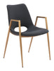 Desi Dining Chair (Set of 2) Black & Gold - Cozy Roots Decor