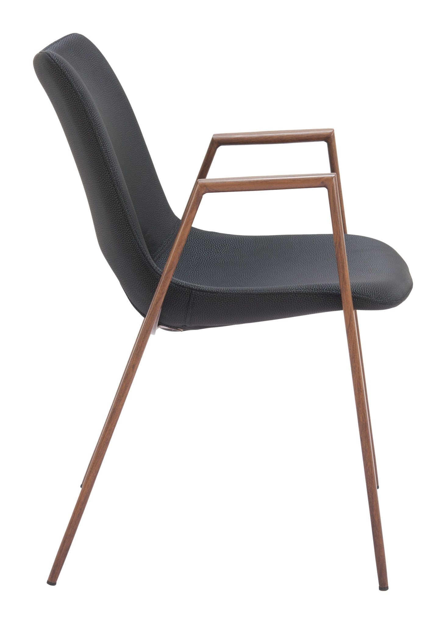 Desi Dining Chair (Set of 2) Black & Walnut - Cozy Roots Decor