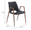 Desi Dining Chair (Set of 2) Black & Walnut - Cozy Roots Decor