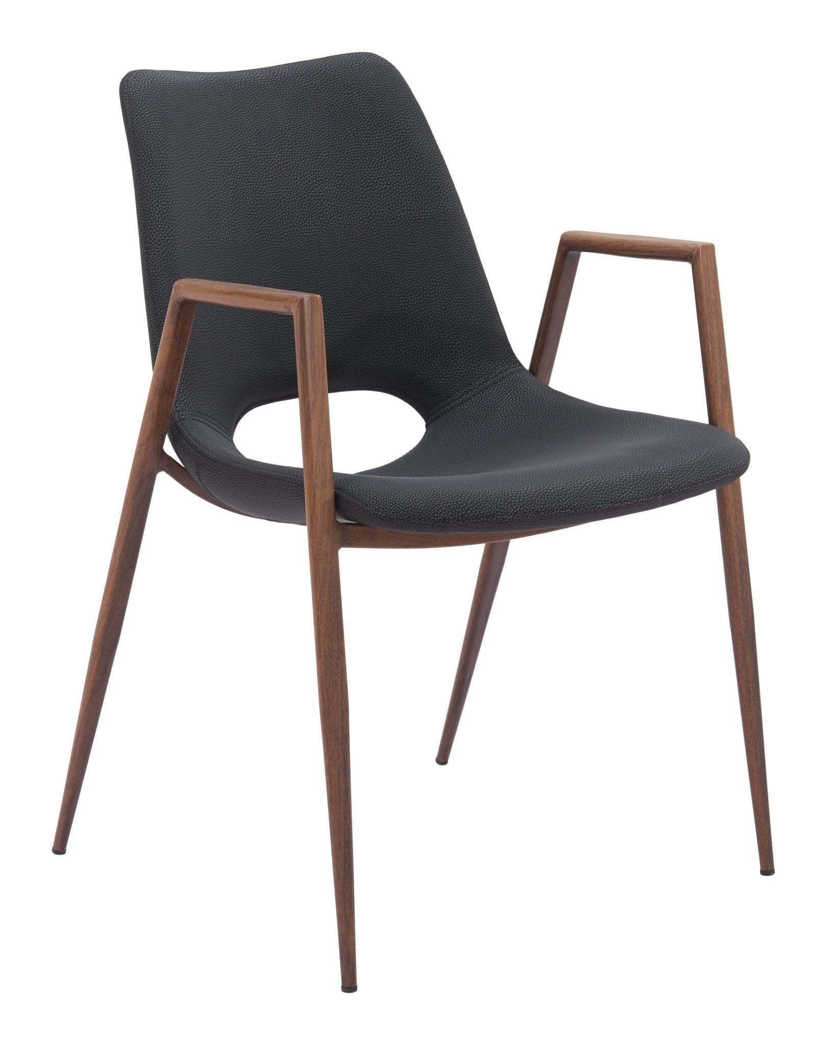 Desi Dining Chair (Set of 2) Black & Walnut - Cozy Roots Decor
