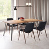 Desi Dining Chair (Set of 2) Black & Walnut - Cozy Roots Decor