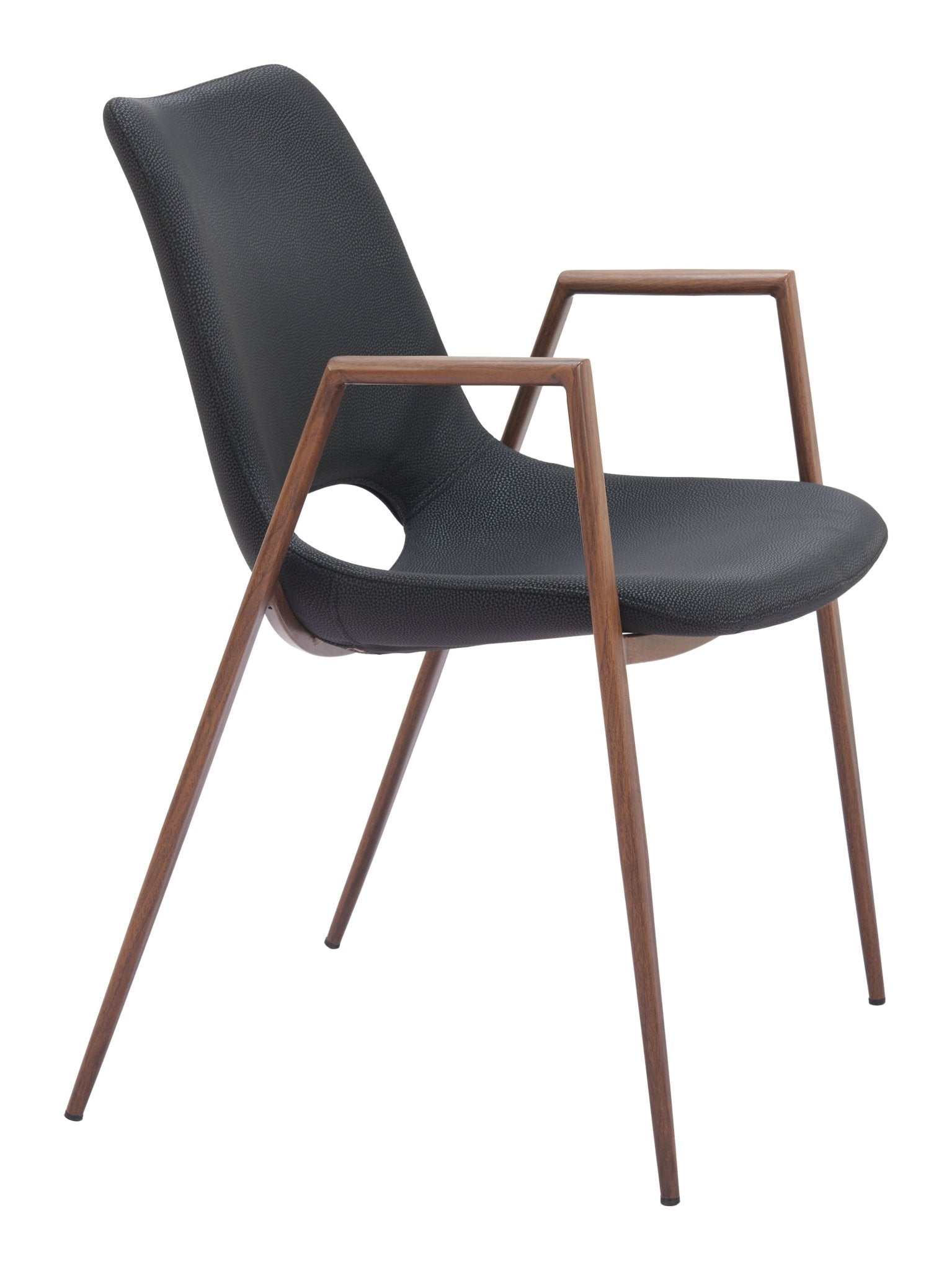 Desi Dining Chair (Set of 2) Black & Walnut - Cozy Roots Decor