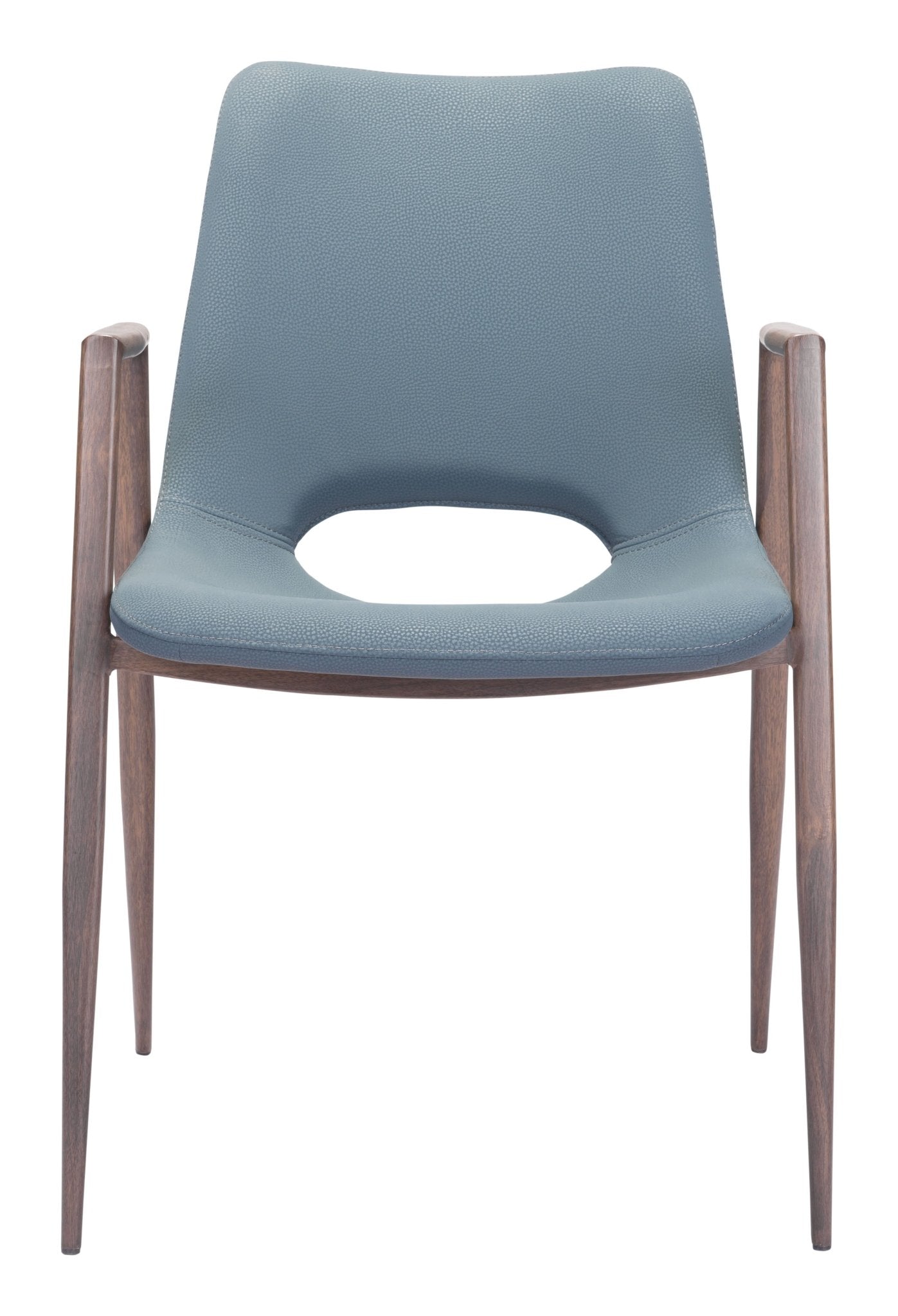 Desi Dining Chair (Set of 2) Blue & Walnut - Cozy Roots Decor