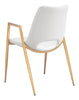 Desi Dining Chair (Set of 2) White & Gold - Cozy Roots Decor