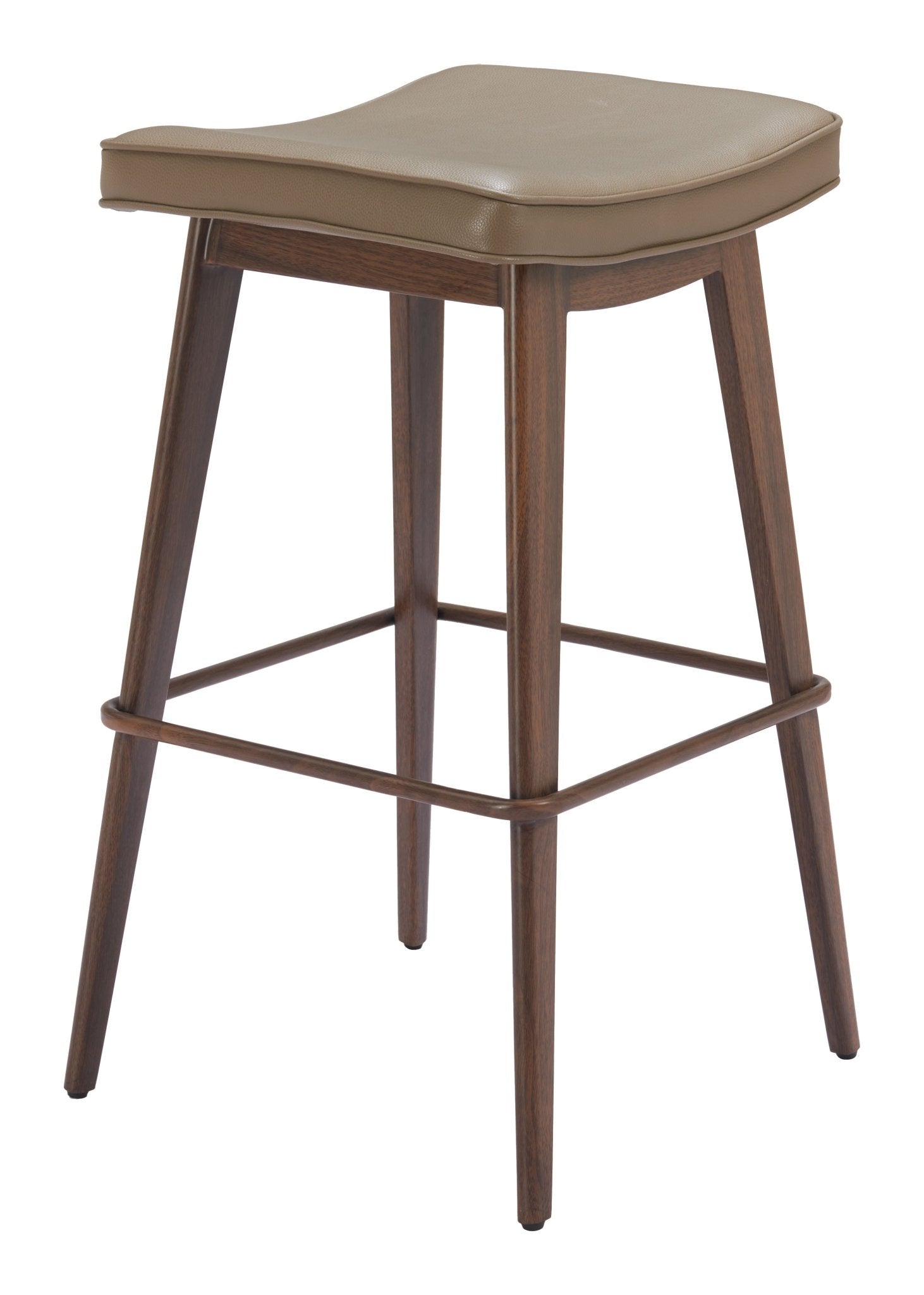 Divat Barstool (Set of 2) Taupe & Walnut - Cozy Roots Decor