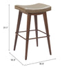 Divat Barstool (Set of 2) Taupe & Walnut - Cozy Roots Decor