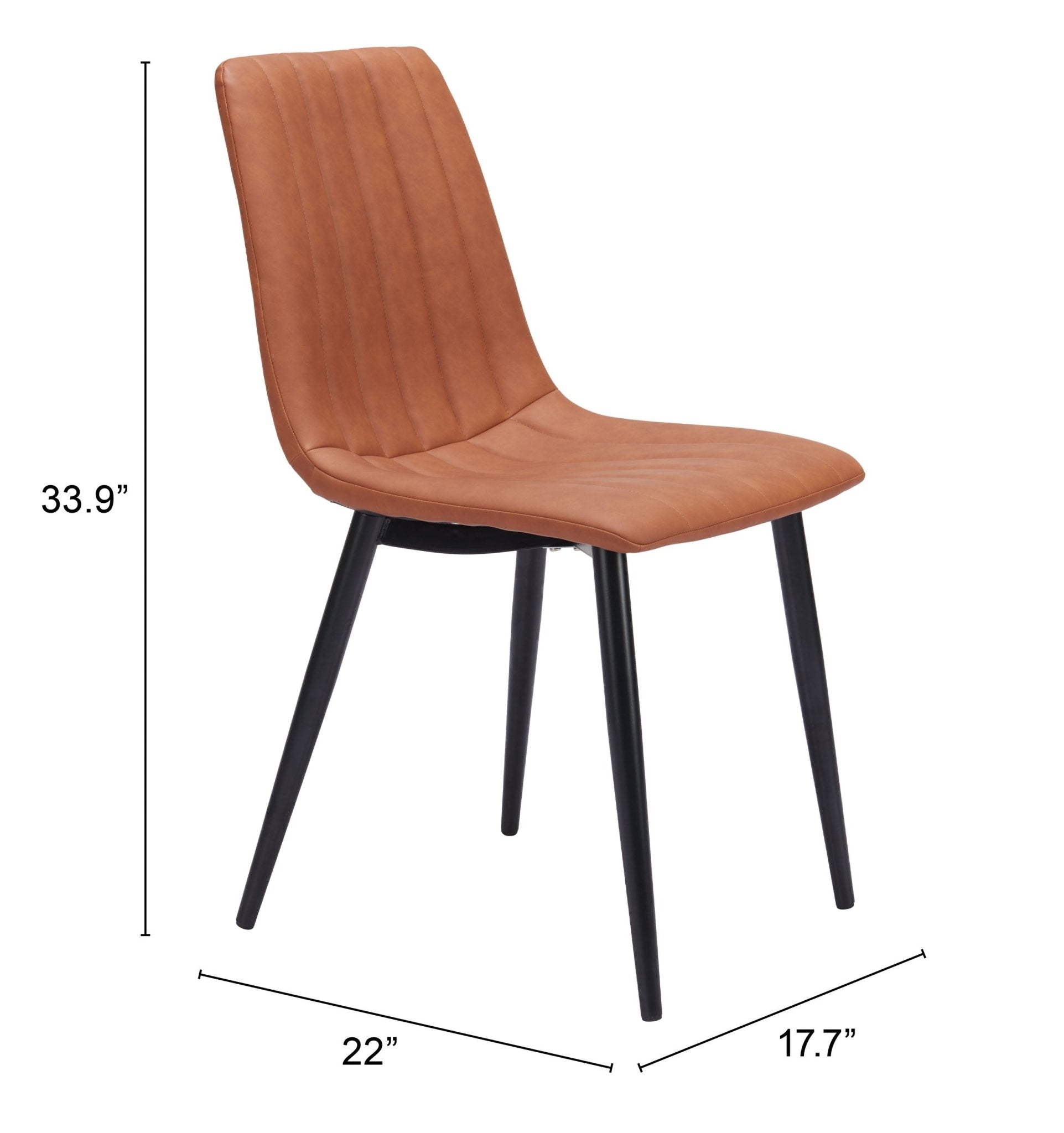 Dolce Dining Chair (Set of 2) Vintage Brown - Cozy Roots Decor