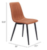 Dolce Dining Chair (Set of 2) Vintage Brown - Cozy Roots Decor