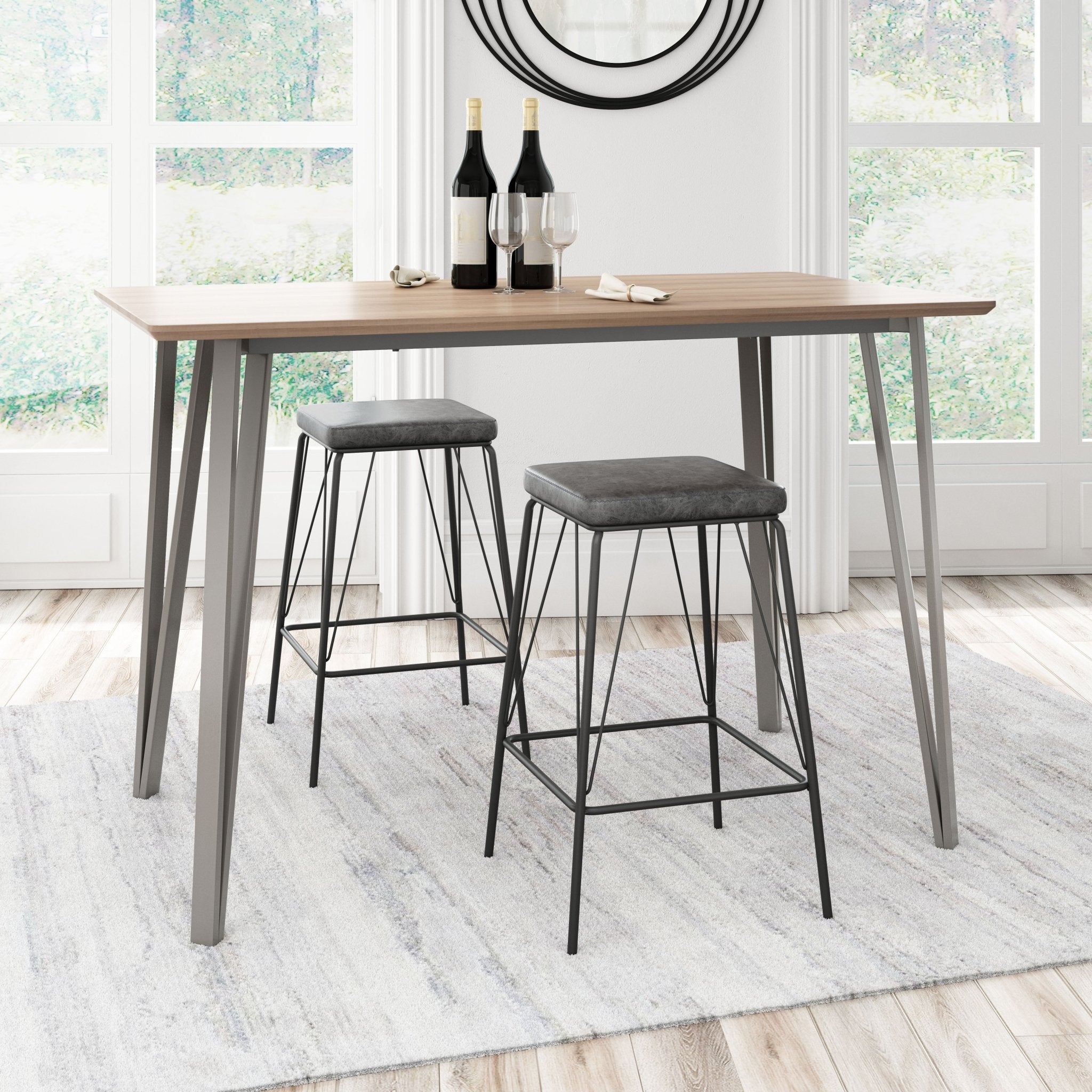Doubs Counter Table Brown - Cozy Roots Decor