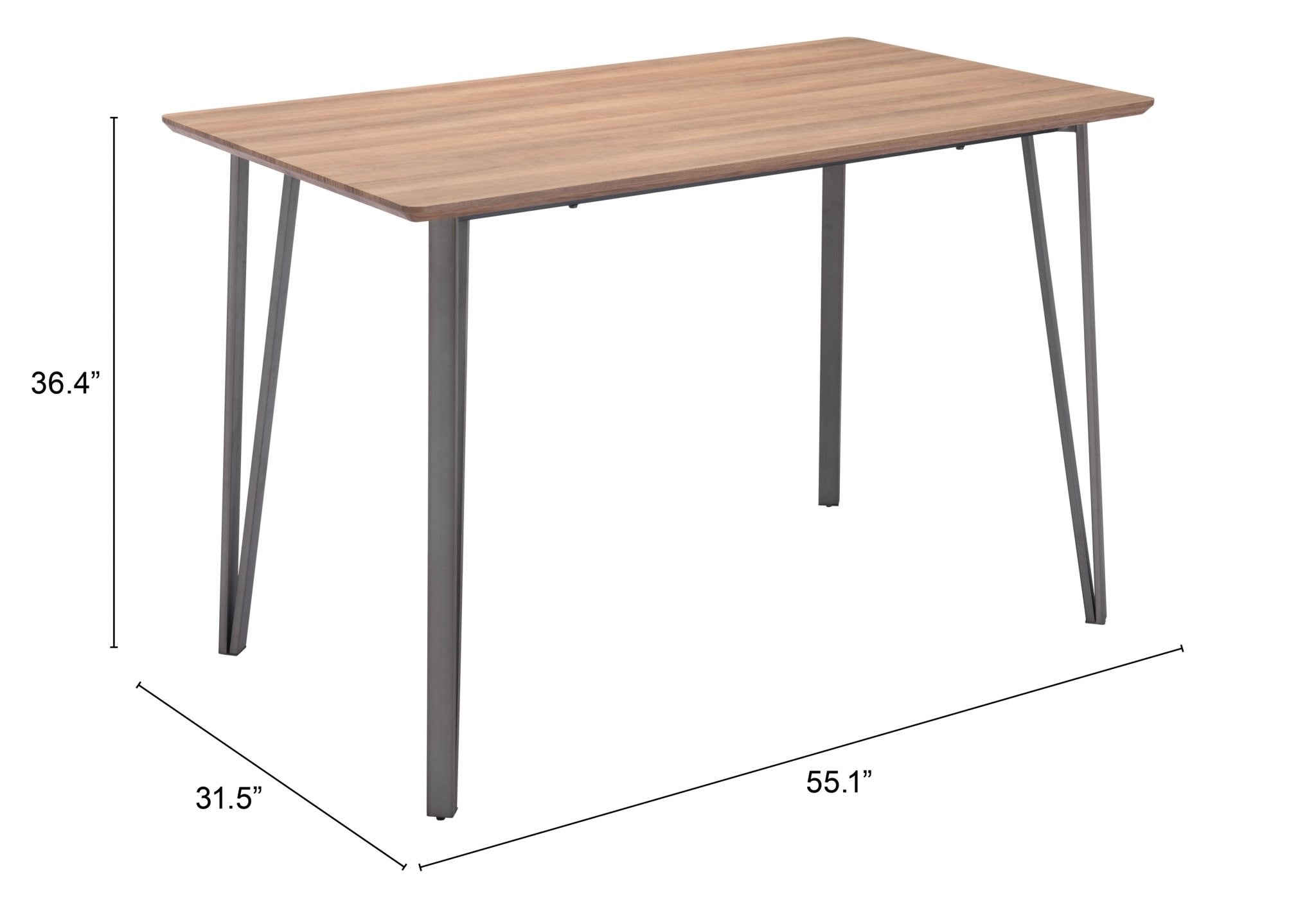 Doubs Counter Table Brown - Cozy Roots Decor