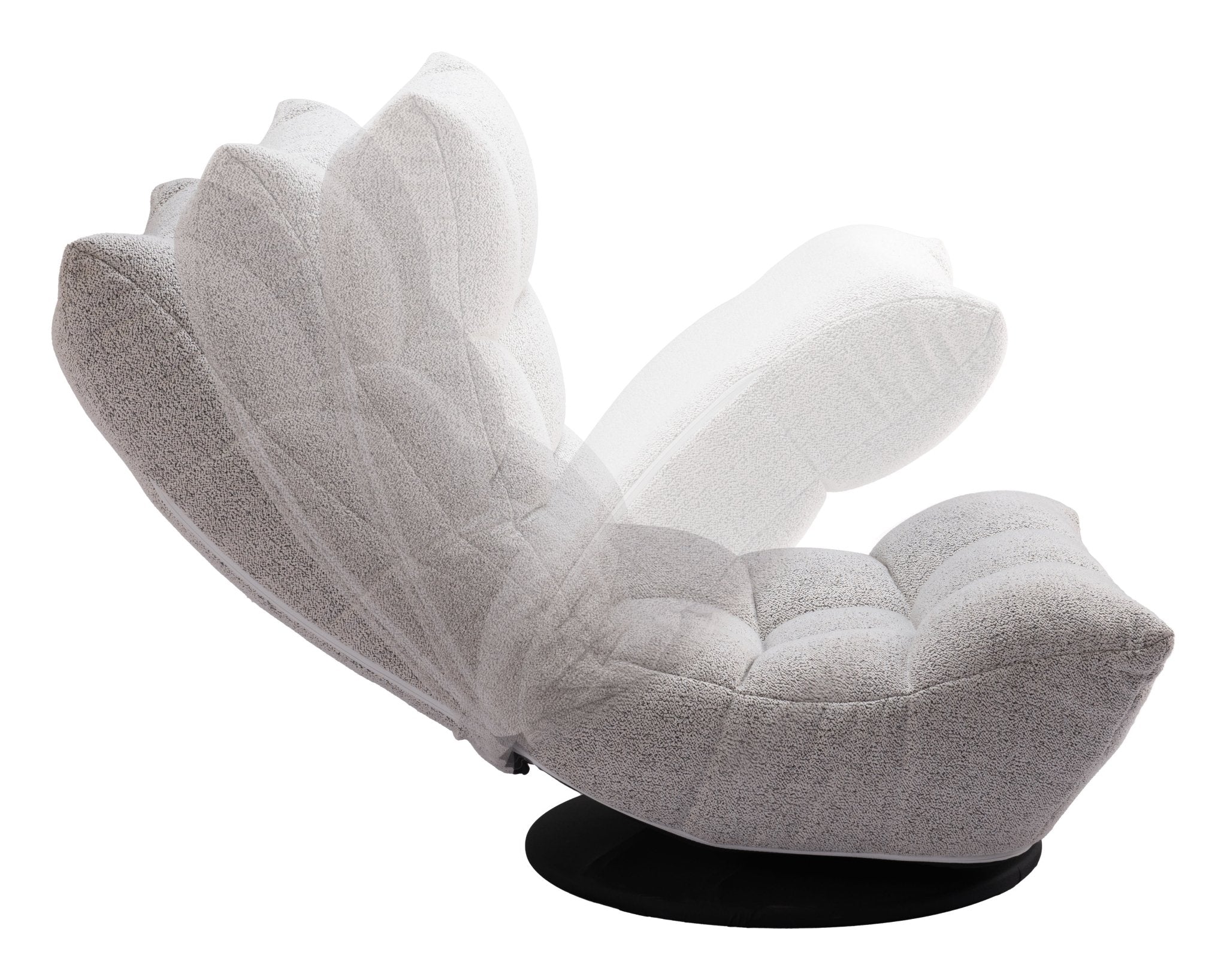 Down Go Swivel Chair Ash Gray - Cozy Roots Decor