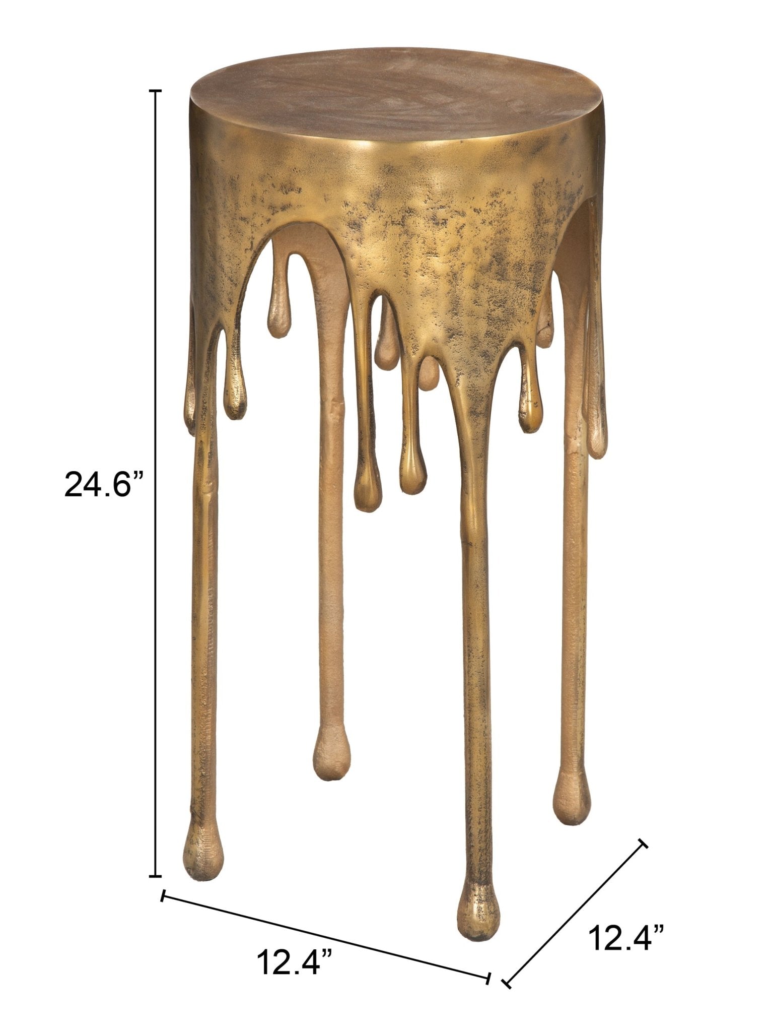 Drip Accent Table Antique Brass - Cozy Roots Decor