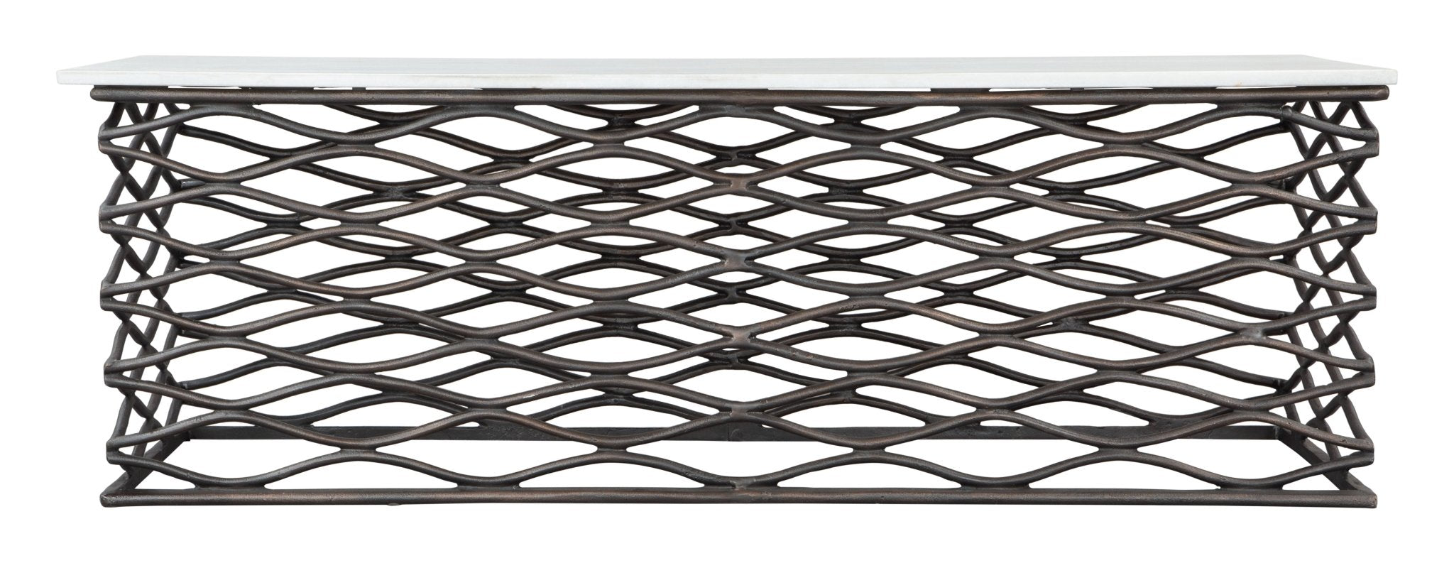 Duchess Coffee Table White & Antique Bronze - Cozy Roots Decor