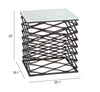 Duke Side Table White & Antique Bronze - Cozy Roots Decor