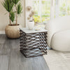 Duke Side Table White & Antique Bronze - Cozy Roots Decor