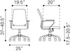 Enterprise Low Back Office Chair Espresso - Cozy Roots Decor