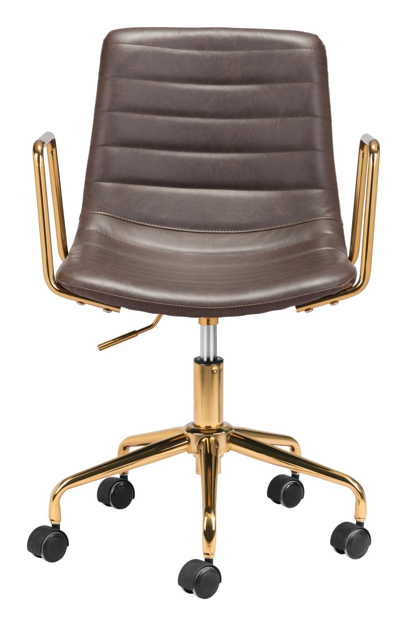 Eric Office Chair Brown & Gold - Cozy Roots Decor