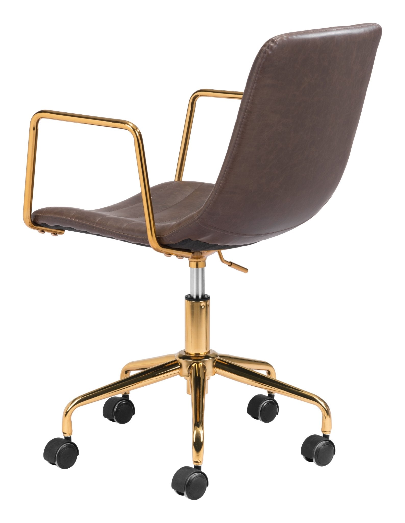 Eric Office Chair Brown & Gold - Cozy Roots Decor