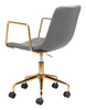 Eric Office Chair Gray & Gold - Cozy Roots Decor
