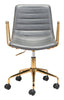 Eric Office Chair Gray & Gold - Cozy Roots Decor