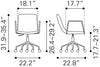 Eric Office Chair Gray & Gold - Cozy Roots Decor