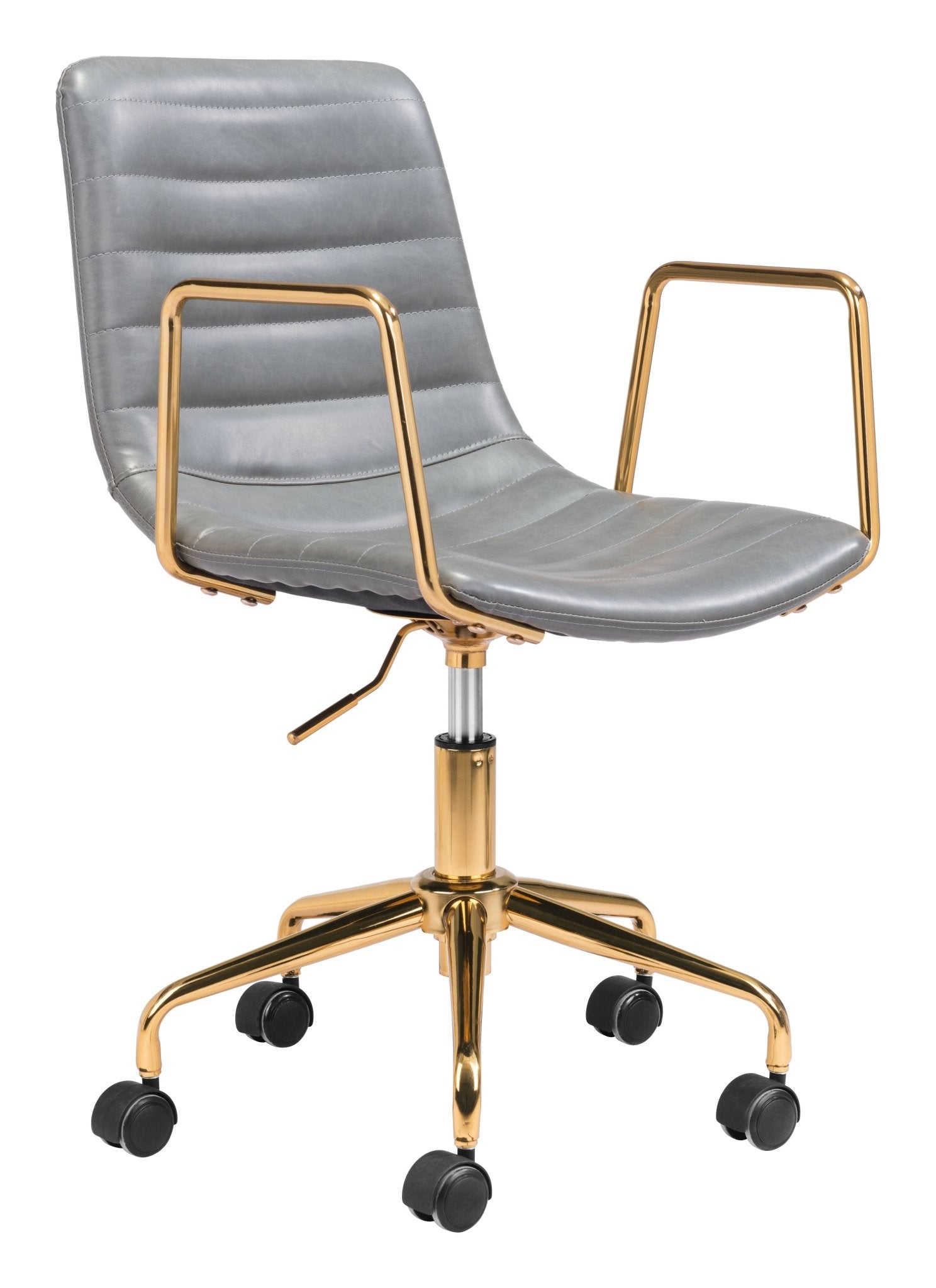 Eric Office Chair Gray & Gold - Cozy Roots Decor