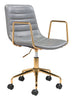 Eric Office Chair Gray & Gold - Cozy Roots Decor