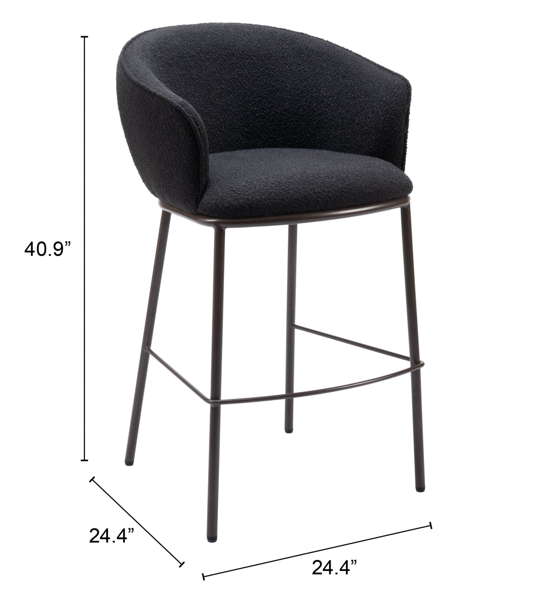Essen Barstool Black & Bronze - Cozy Roots Decor