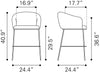Essen Barstool Black & Bronze - Cozy Roots Decor