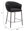 Essen Counter Stool Black & Bronze - Cozy Roots Decor