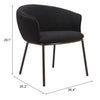 Essen Dining Chair Black & Bronze - Cozy Roots Decor