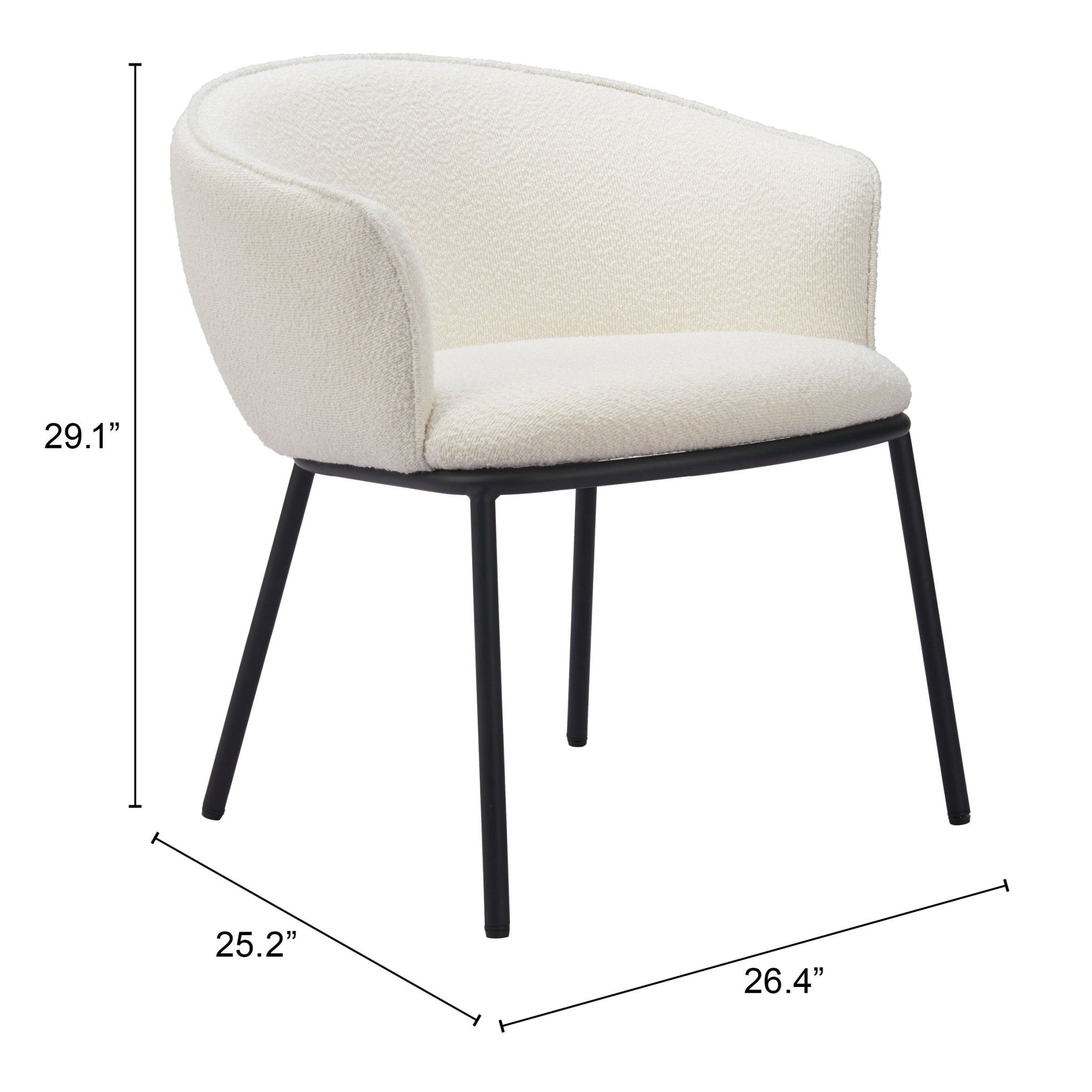 Essen Dining Chair Ivory - Cozy Roots Decor