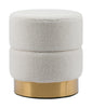Eureka Ottoman Ivory - Cozy Roots Decor