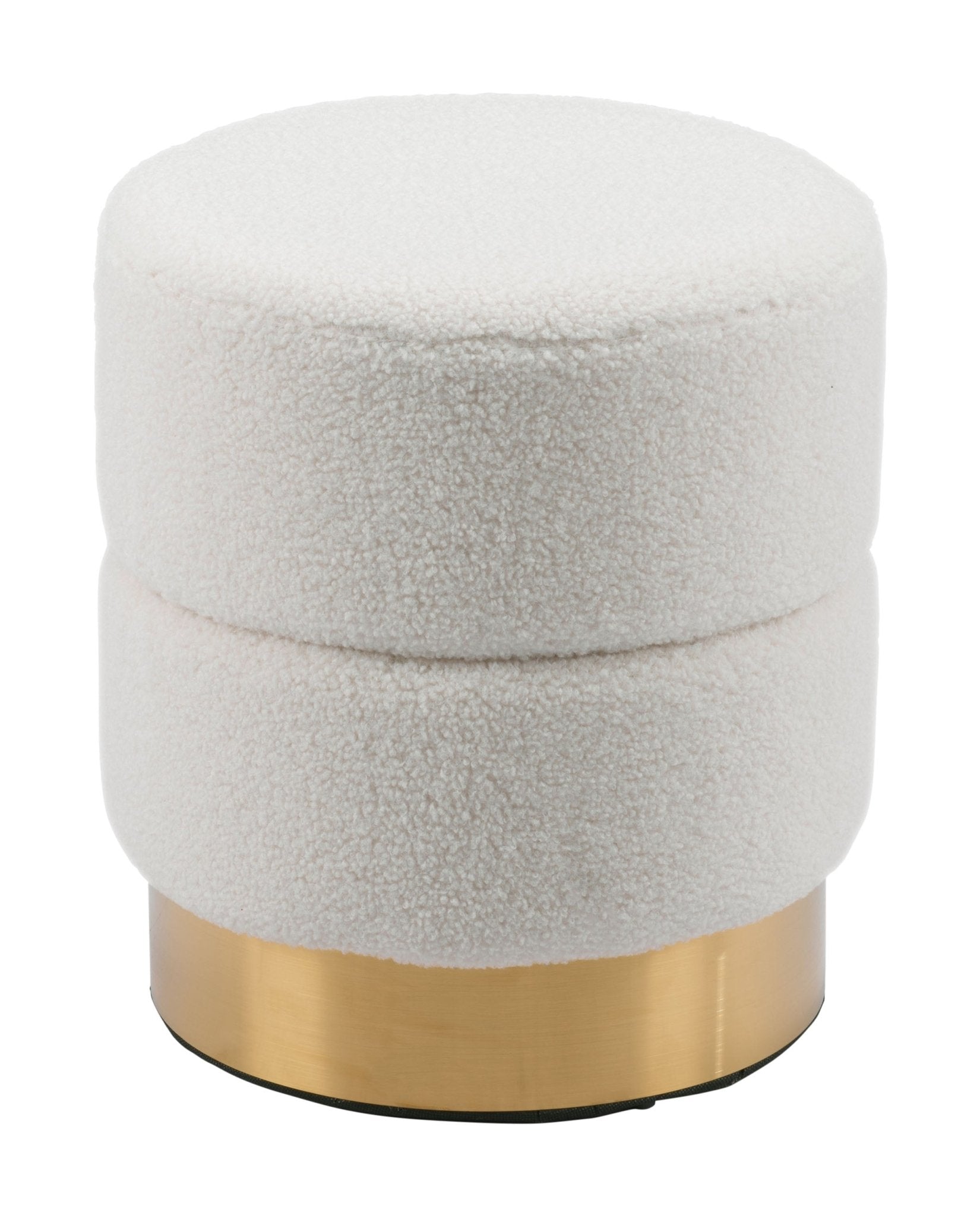 Eureka Ottoman Ivory - Cozy Roots Decor