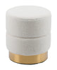 Eureka Ottoman Ivory - Cozy Roots Decor